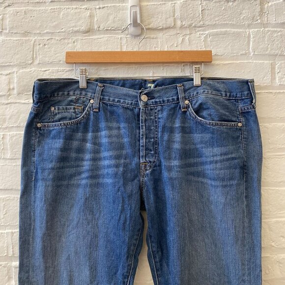 7 For All Mankind || 7FAM The Standard Straight Leg Jeans Blue 40 - Picture 8 of 8